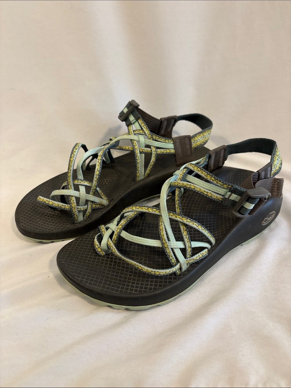 Chaco Zx3 Classic Trail Yampa Sandals Stardust Teal Green Blue Women Size 9
